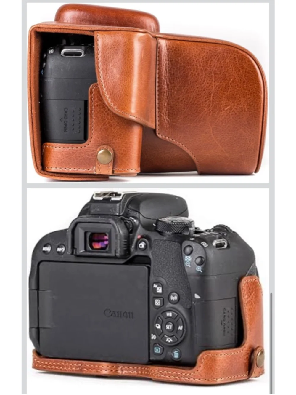 NEW MegaGear MG1193 Ever Ready Genuine Leather Camera Case Compatible w/ Canon